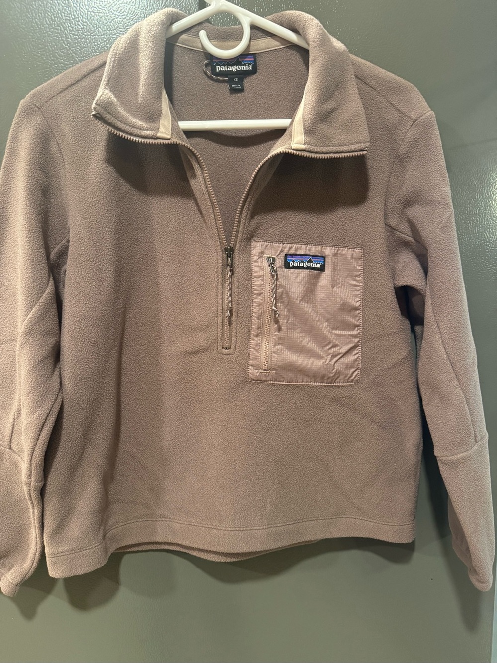 Patagonia Half-Zip Fleece Pullover - Taupe Color Size XS For Women - Picture 3 of 3